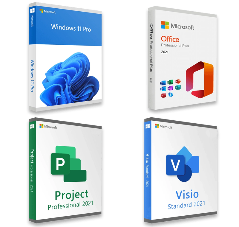 Windows 11 Pro-Office 2021 Pro Plus-Project 2021 Pro-Visio 2021 Standard