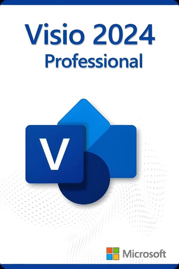 Microsoft Visio 2024 Professional-licens til 3 enheder