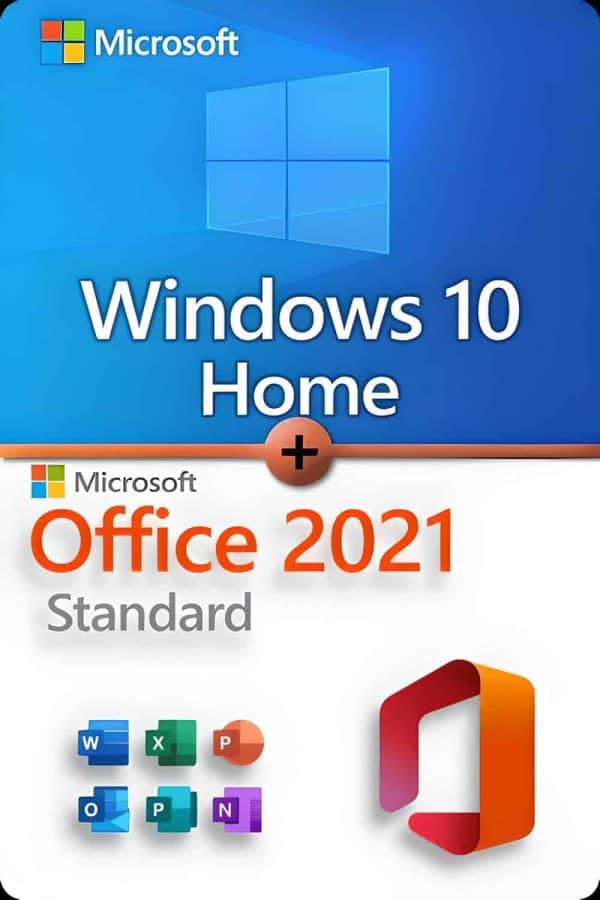 Microsoft Windows 10 Home + Microsoft Office 2021 Standard