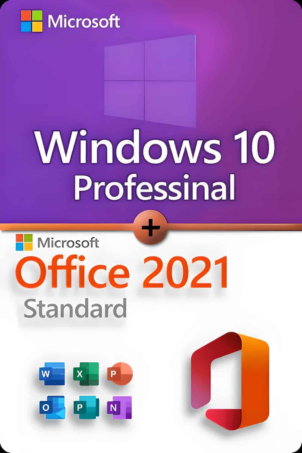 Microsoft Windows 10 Professional + Microsoft Office 2021 Standard Licens til 3 enheder